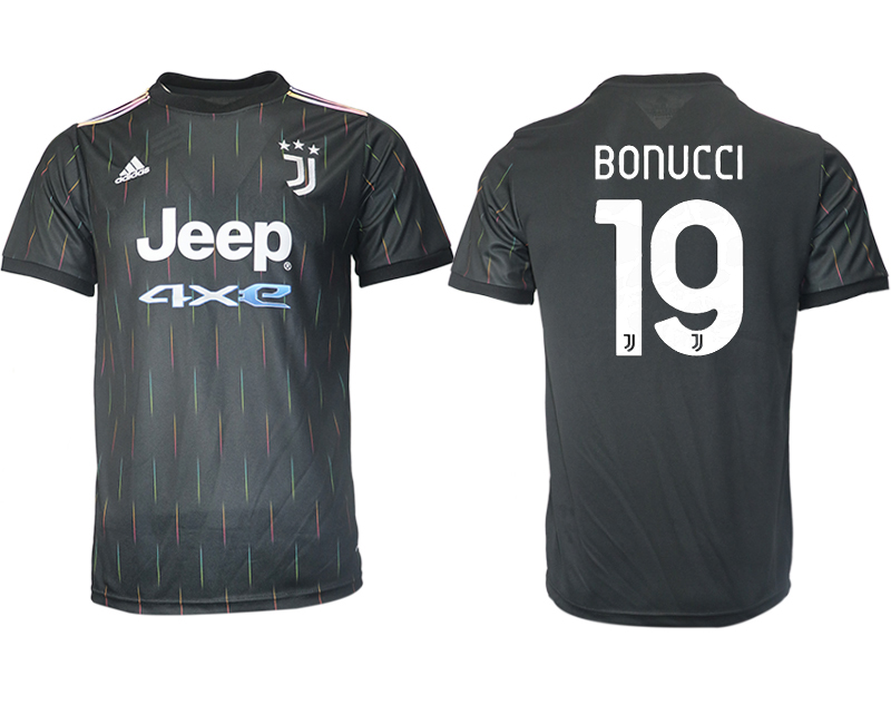 Men 2021-2022 Club Juventus away aaa version black #19 Soccer Jersey